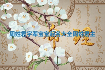 周姓君字辈宝宝起名大全 周姓君主