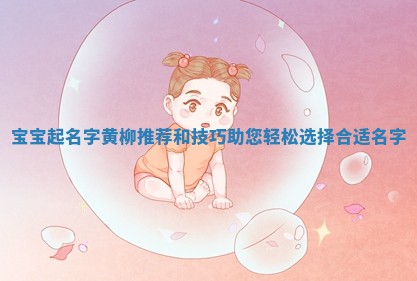 宝宝起名字黄柳推荐和技巧助您轻松选择合适名字