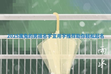 2025属兔的男孩名字宜用字推荐助你轻松起名