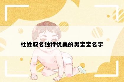 杜姓男孩名字意境图