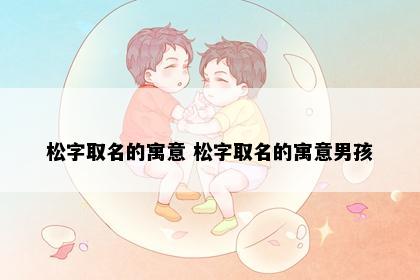 松字起名示意图
